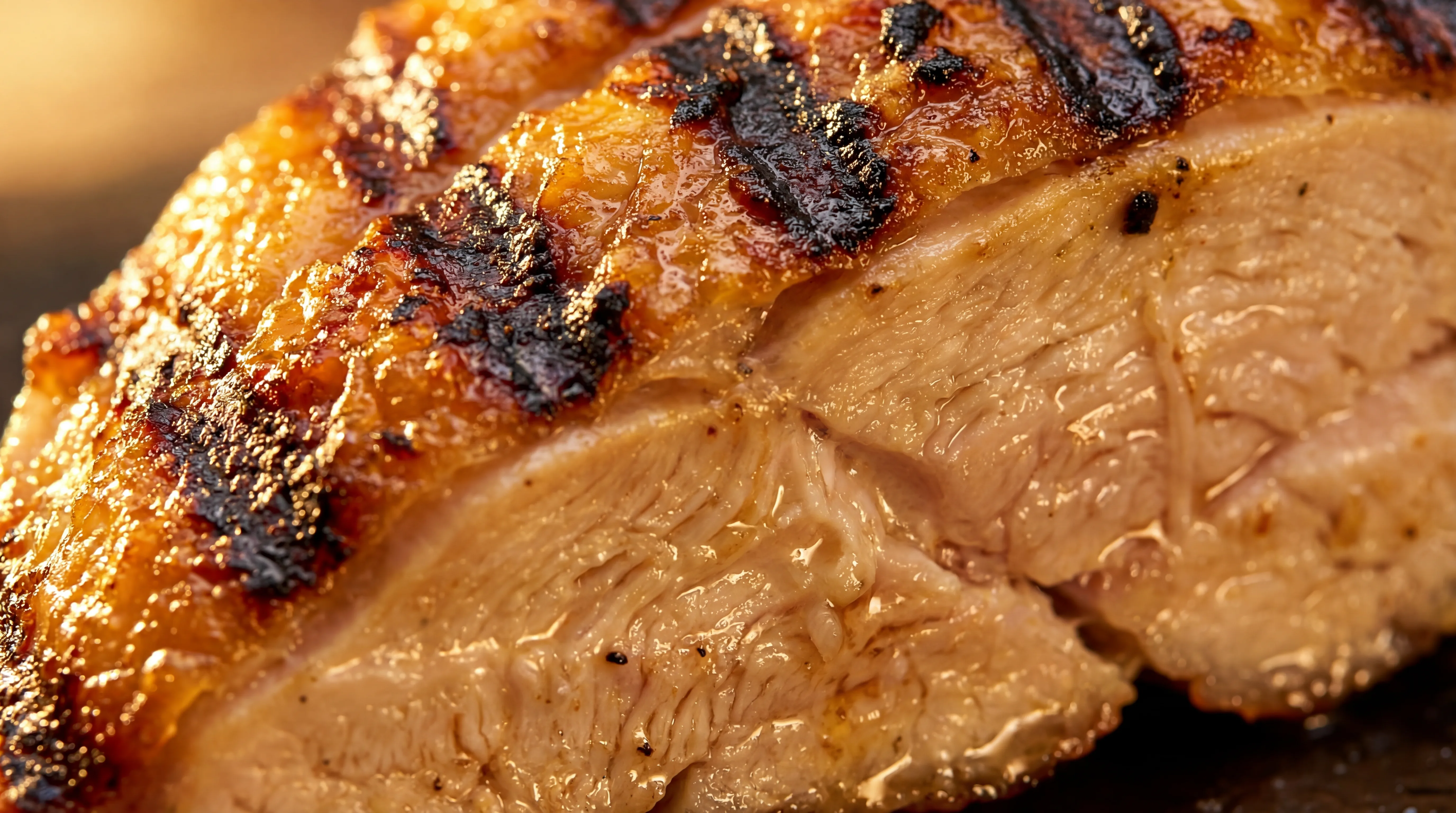 Close-up of perfectly seared salmon fillet